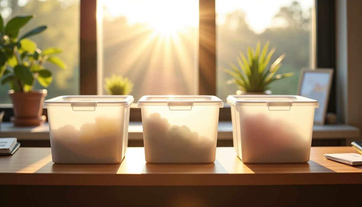 Comparatif de boîtes de rangement transparentes : trois formats de 35 à 50 litres